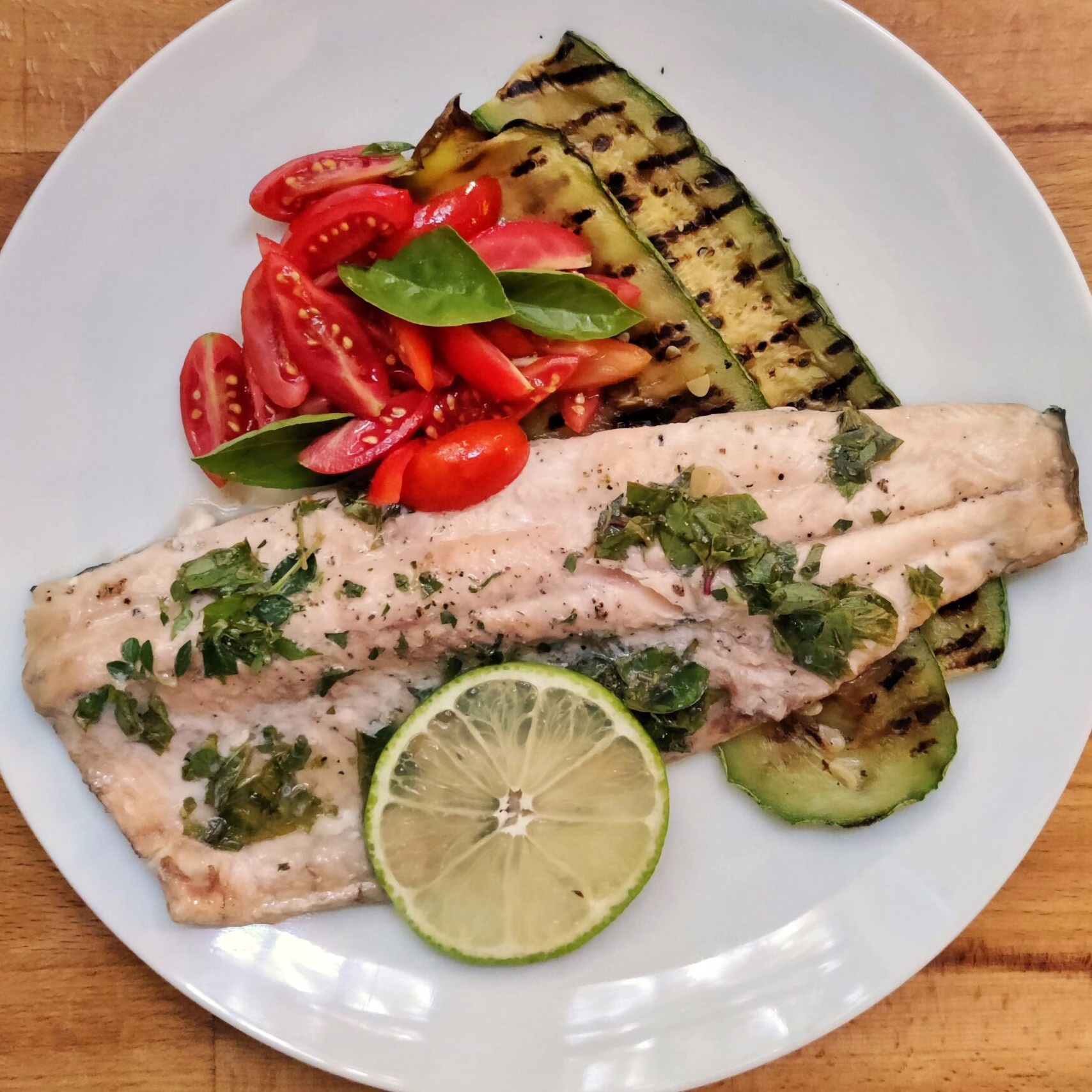 TROTA SALMONATA ERBE E LIMONE