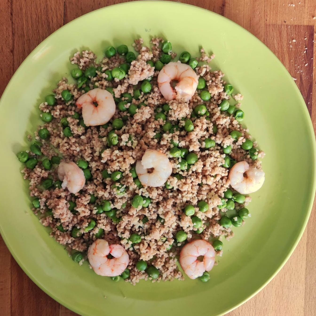 COUS COUS gamberi e piselli