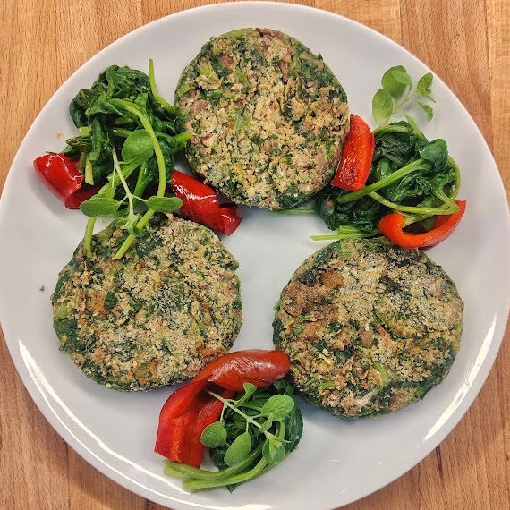 BURGER DI SPINACI E FAGIOLI