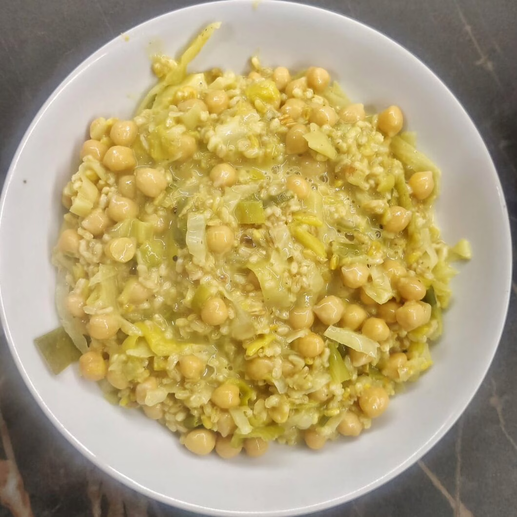 RISOTTO PORRI E CECI