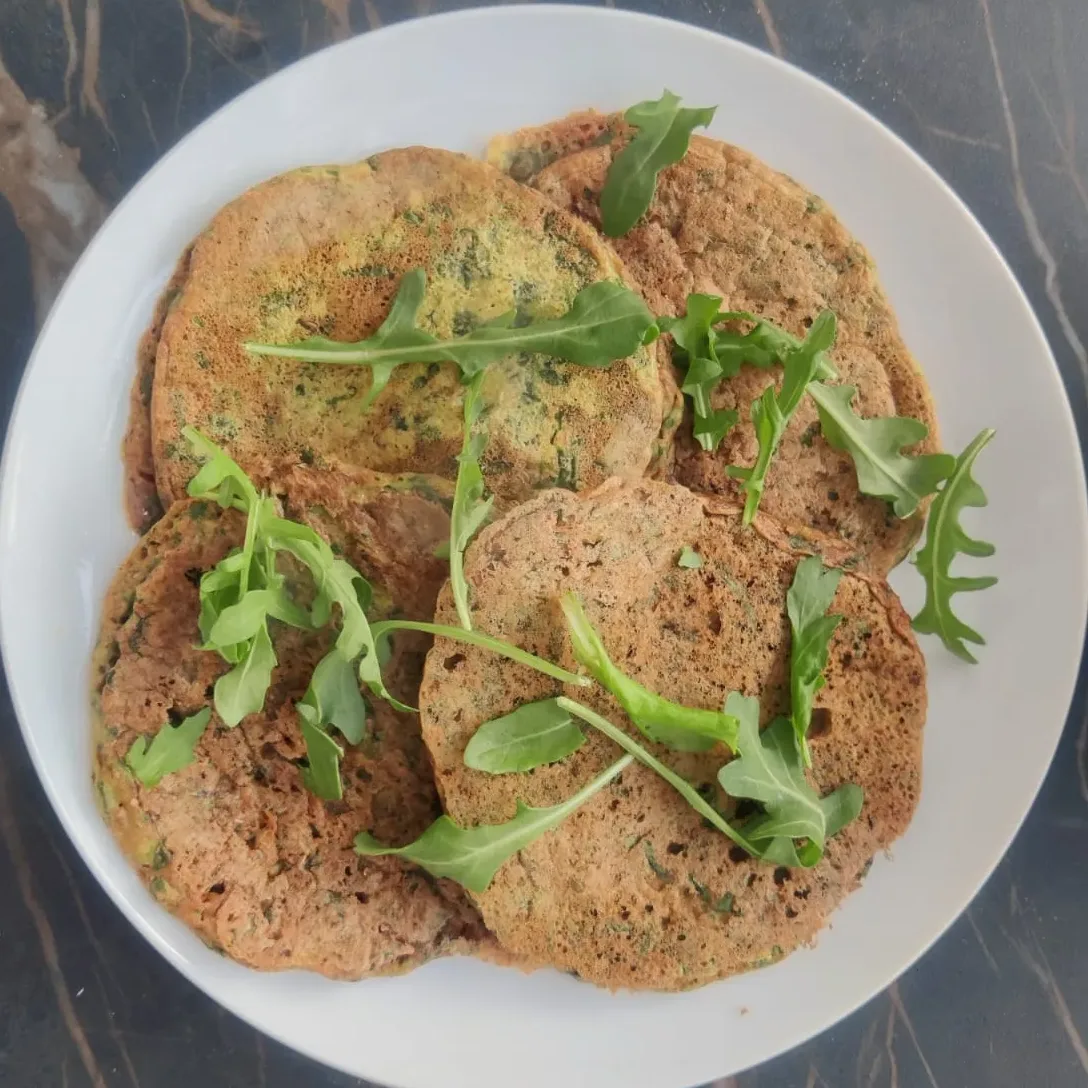 PANCAKE DI CECI agli spinaci