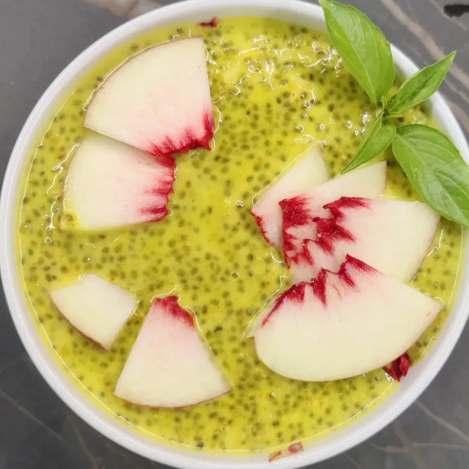 CHIA PORRIDGE cocco pesca e curcuma
