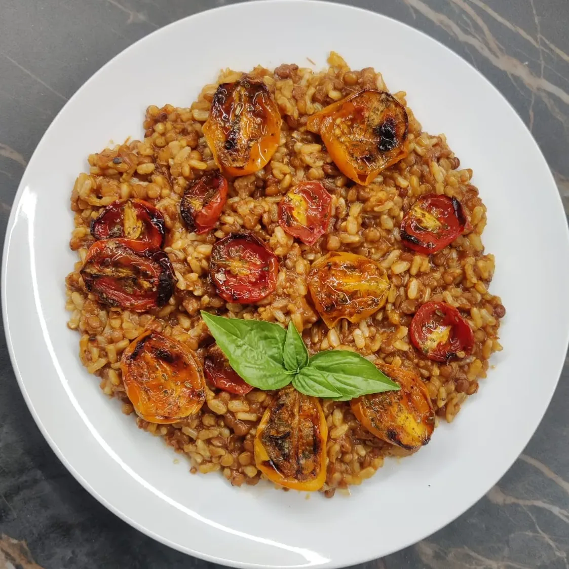RISOTTO E LENTICCHIE AL POMODORO